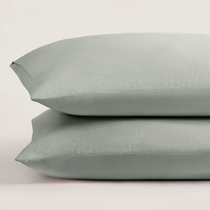 pure parima egyptian cotton european linen pillowcase set sage