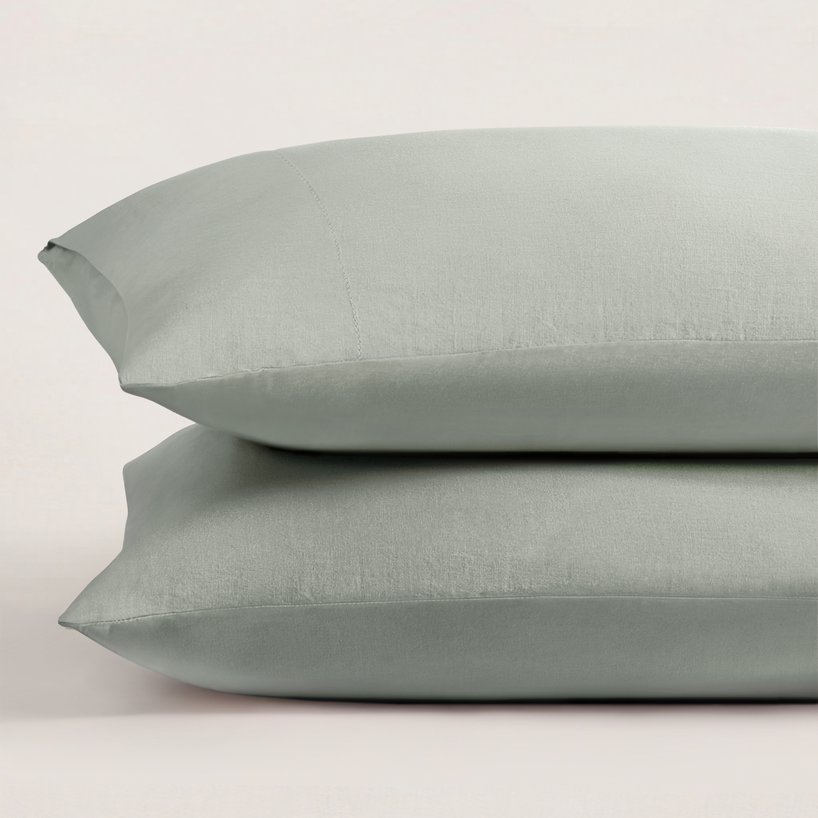 pure parima egyptian cotton european linen pillowcase set sage