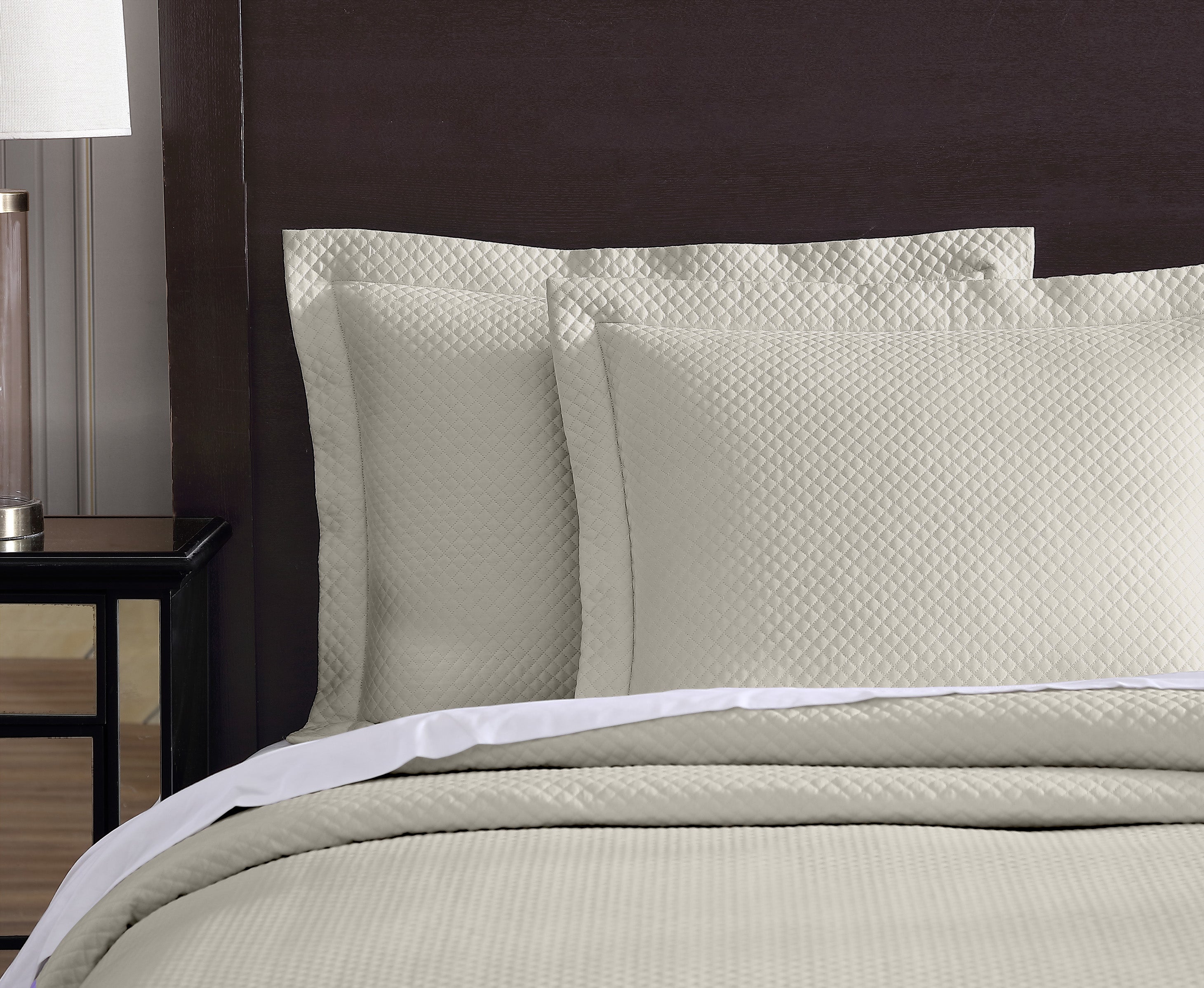 pure parima egyptian cotton diamond quilted coverlet sham set linen