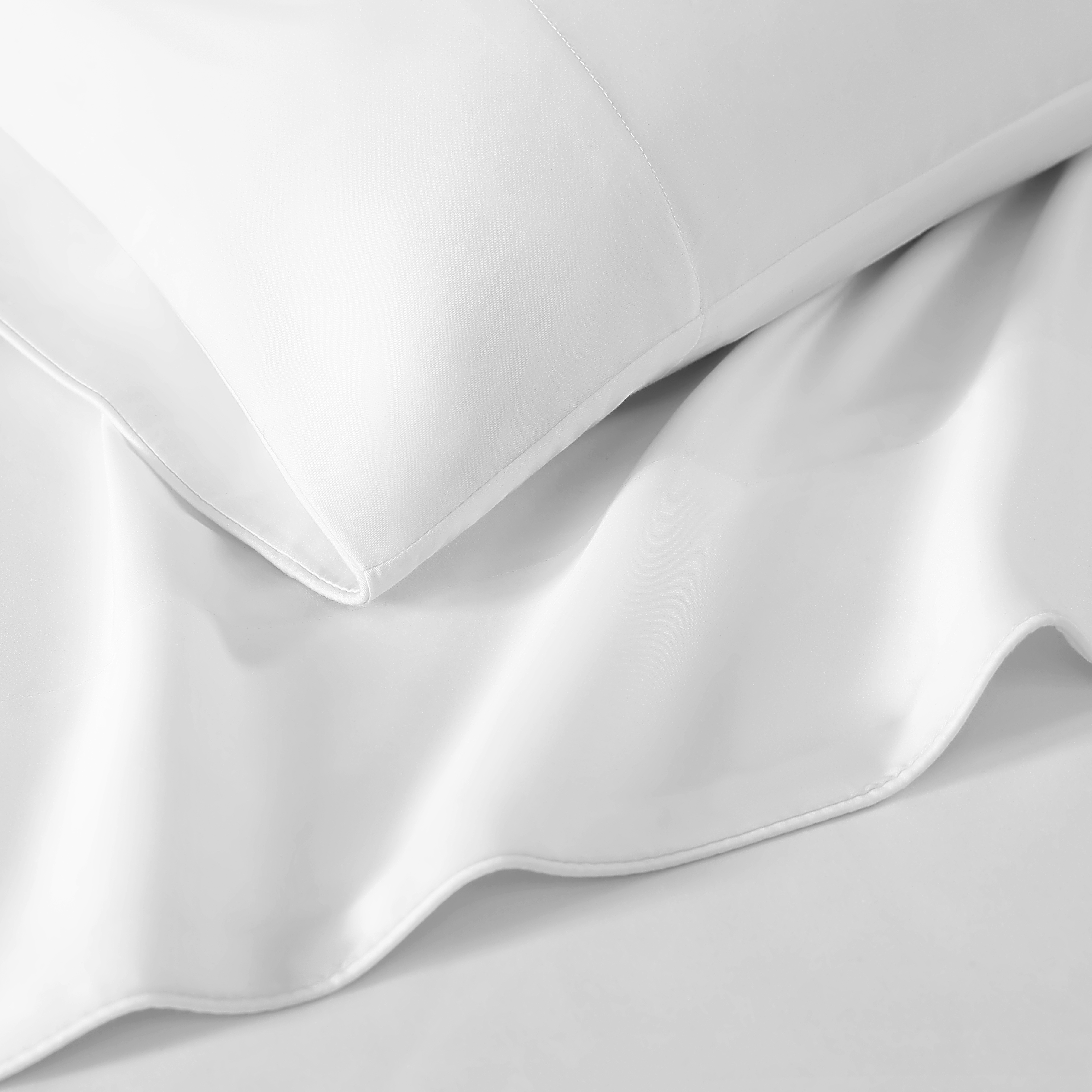 Silken Sateen Sheet Set Pure Parima Tencel Egyptian Cotton Silk#color_pearl