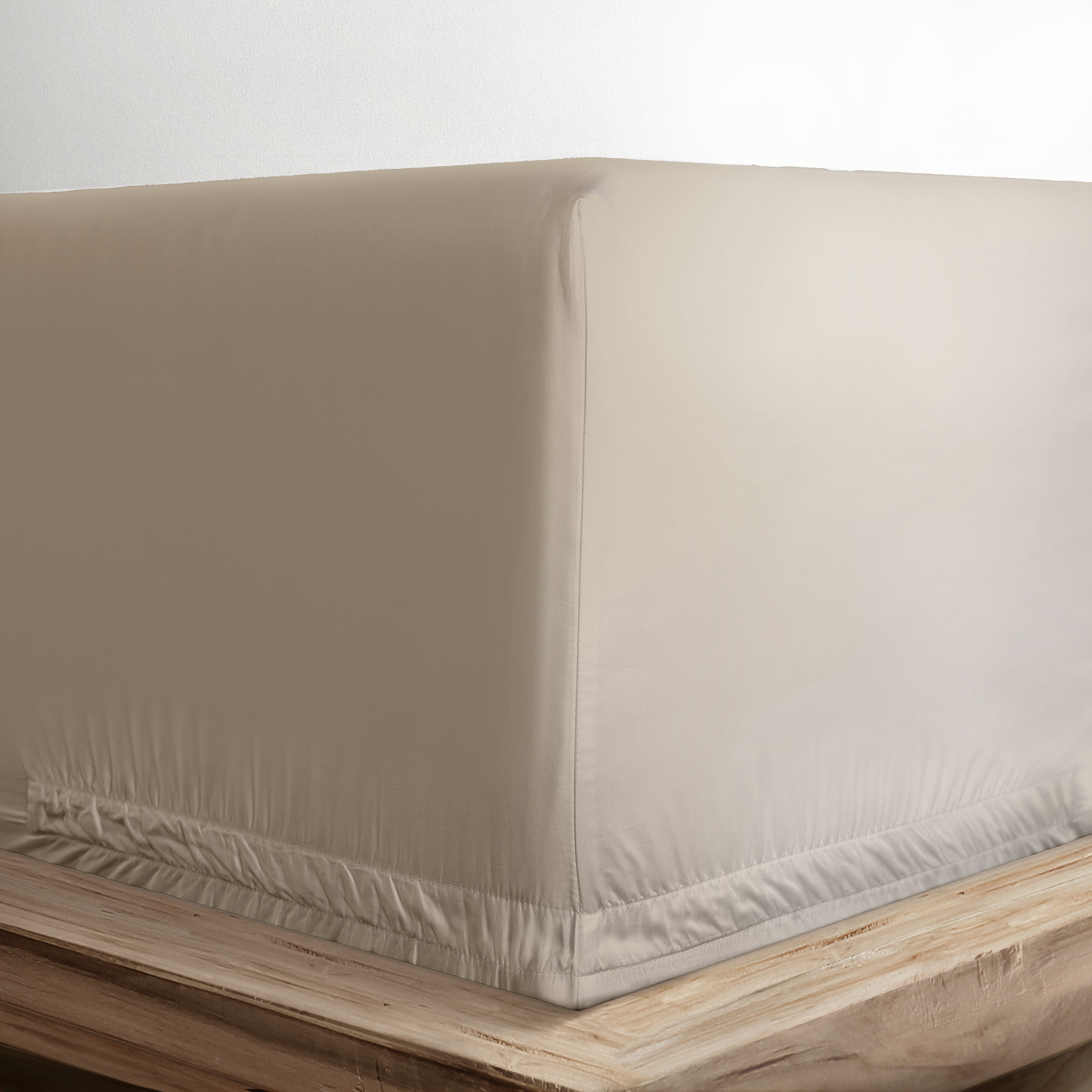 pure parima egyptian cotton adjustable fitted sheet#color_tan