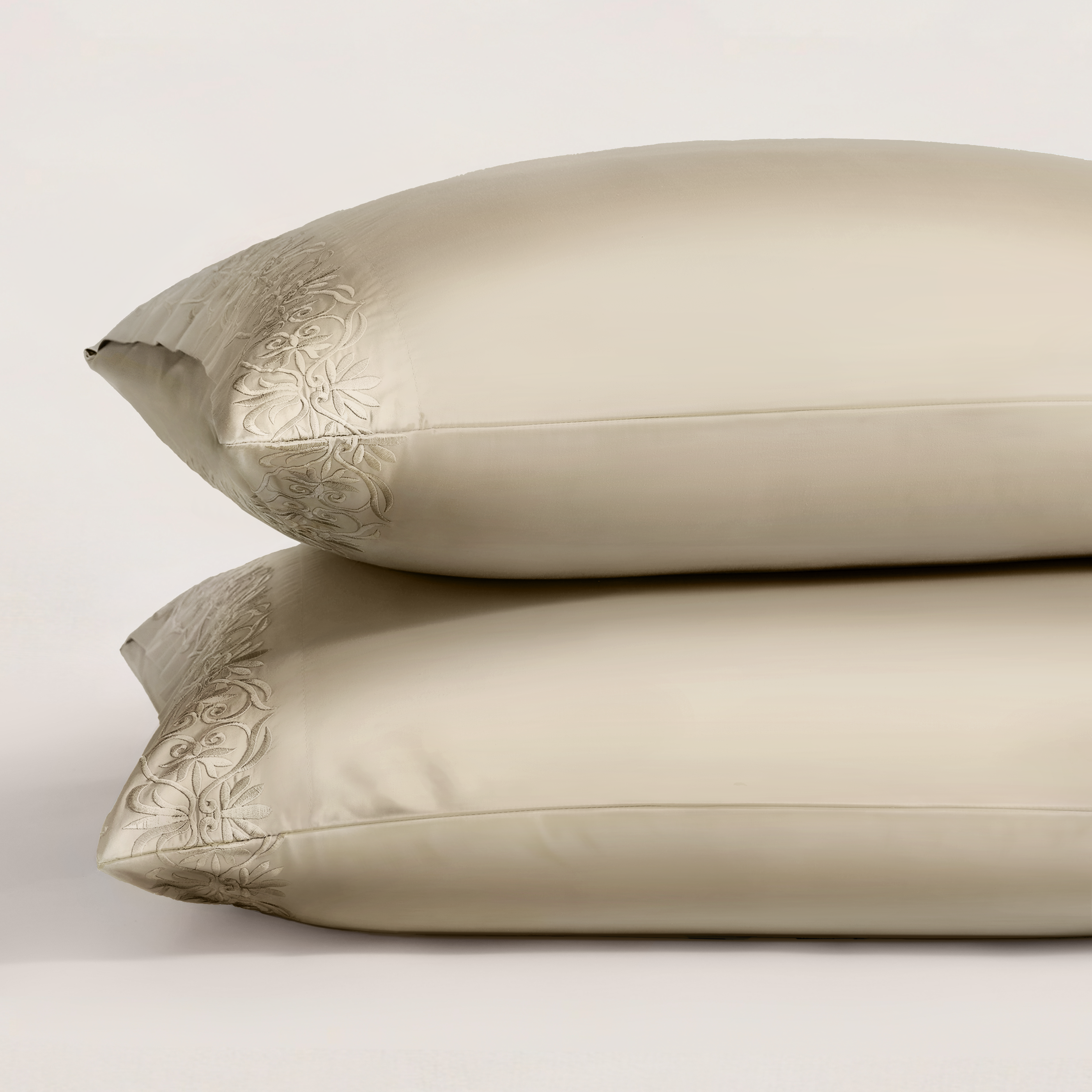 pure parima egyptian cotton pillowcase set ariane tan