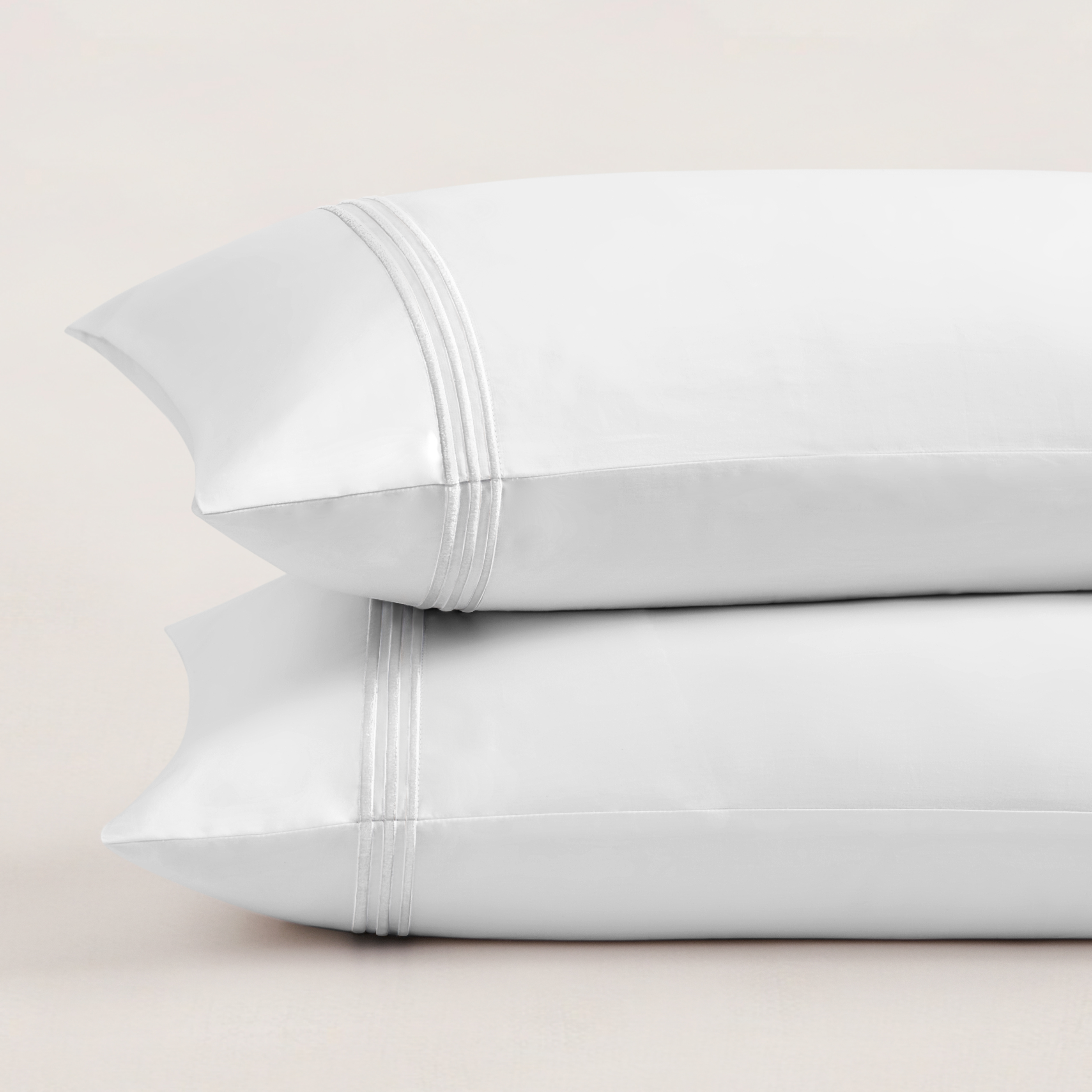 pure parima egyptian cotton triple luxe sateen pillowcase set arctic