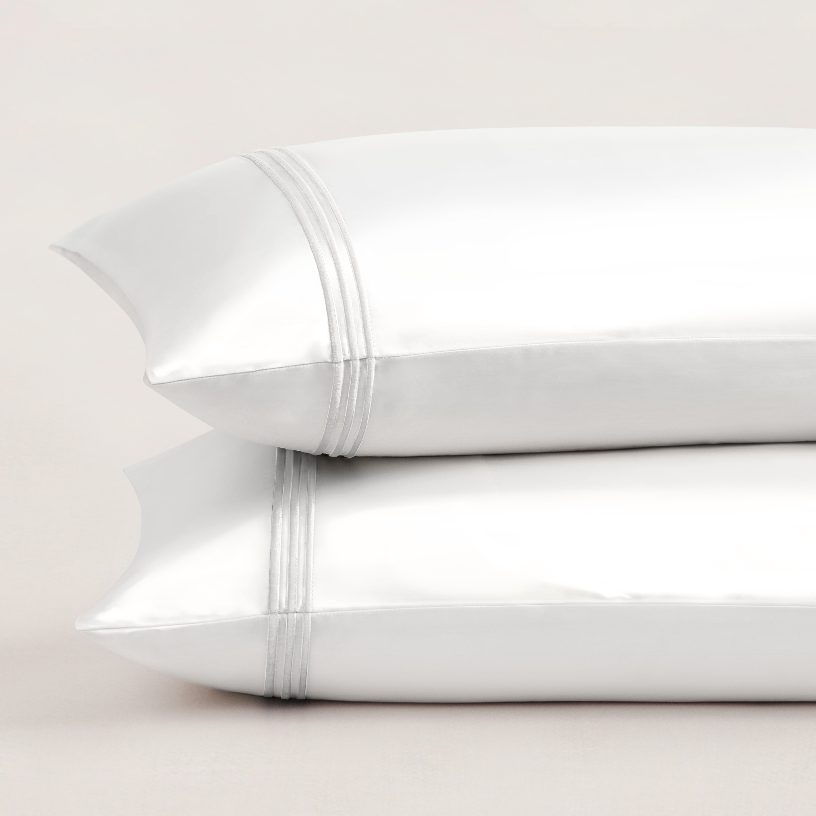 pure parima egyptian cotton pillowcase set triple luxe sateen arctic