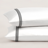 pure parima egyptian cotton pillowcase set triple luxe sateen black