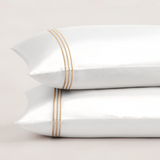 pure parima egyptian cotton pillowcase set triple luxe sateen gold