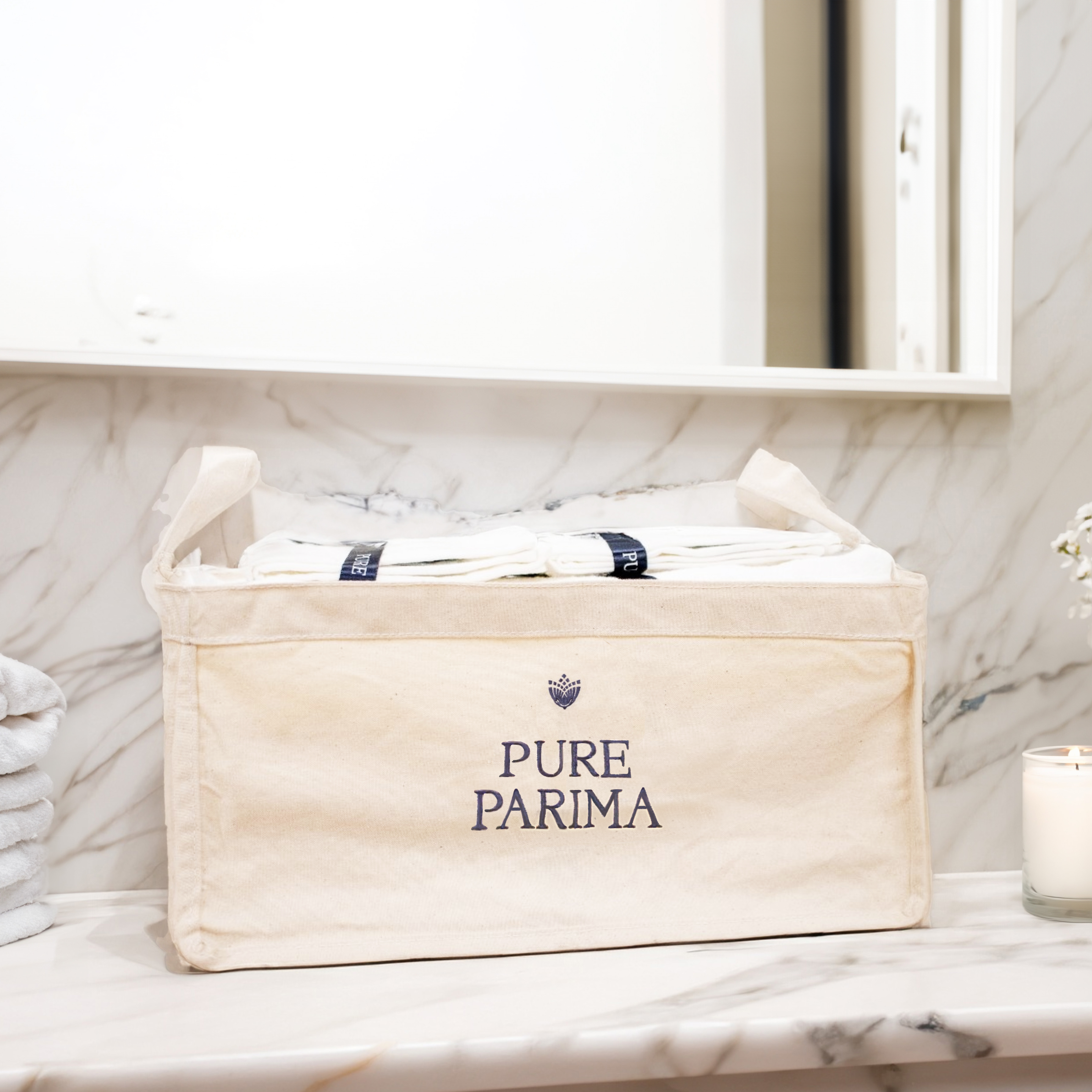pure parima towel canvas tote