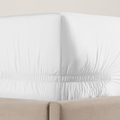 pure parima egyptian cotton fitted sheet ultra percale white