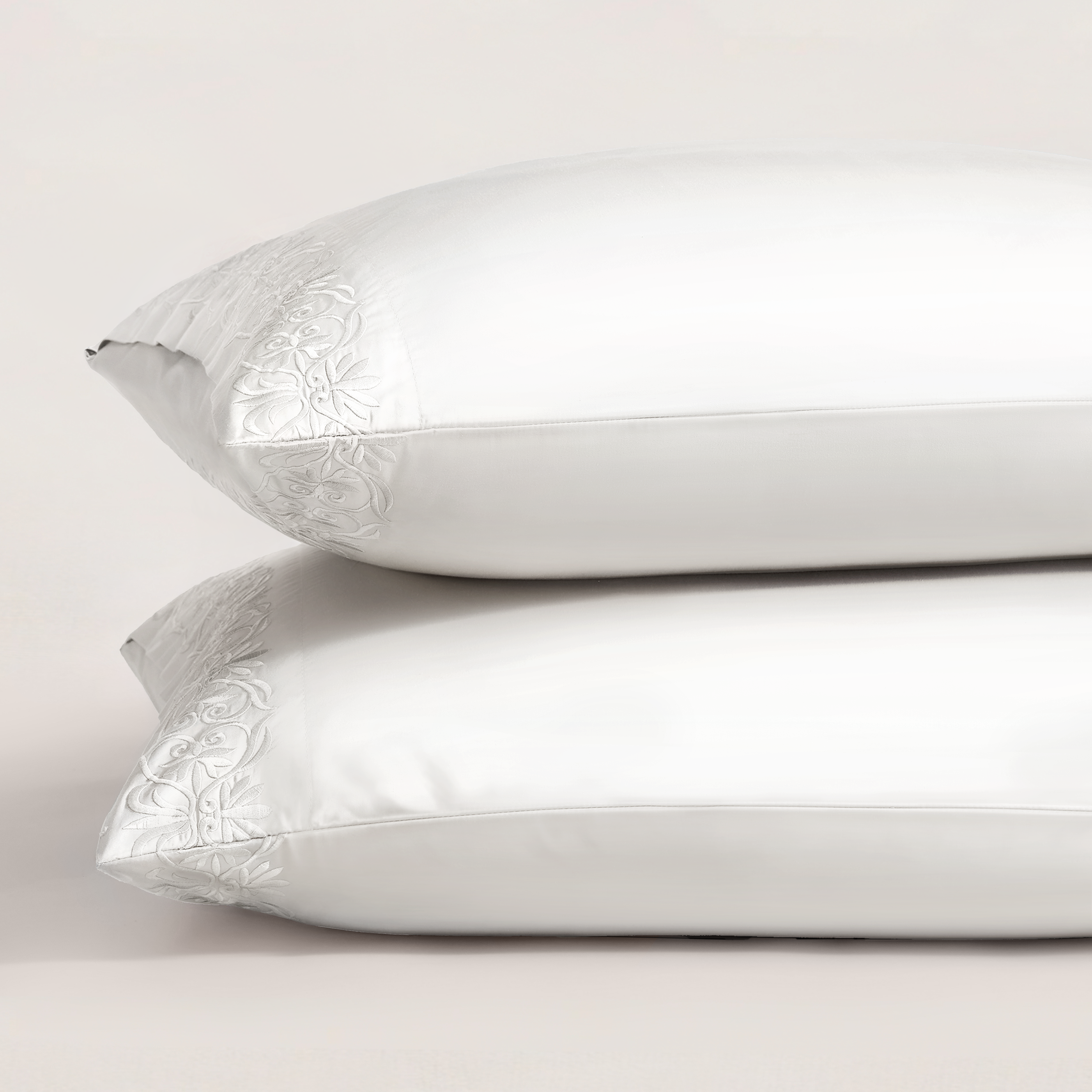 pure parima egyptian cotton pillowcase set ariane white