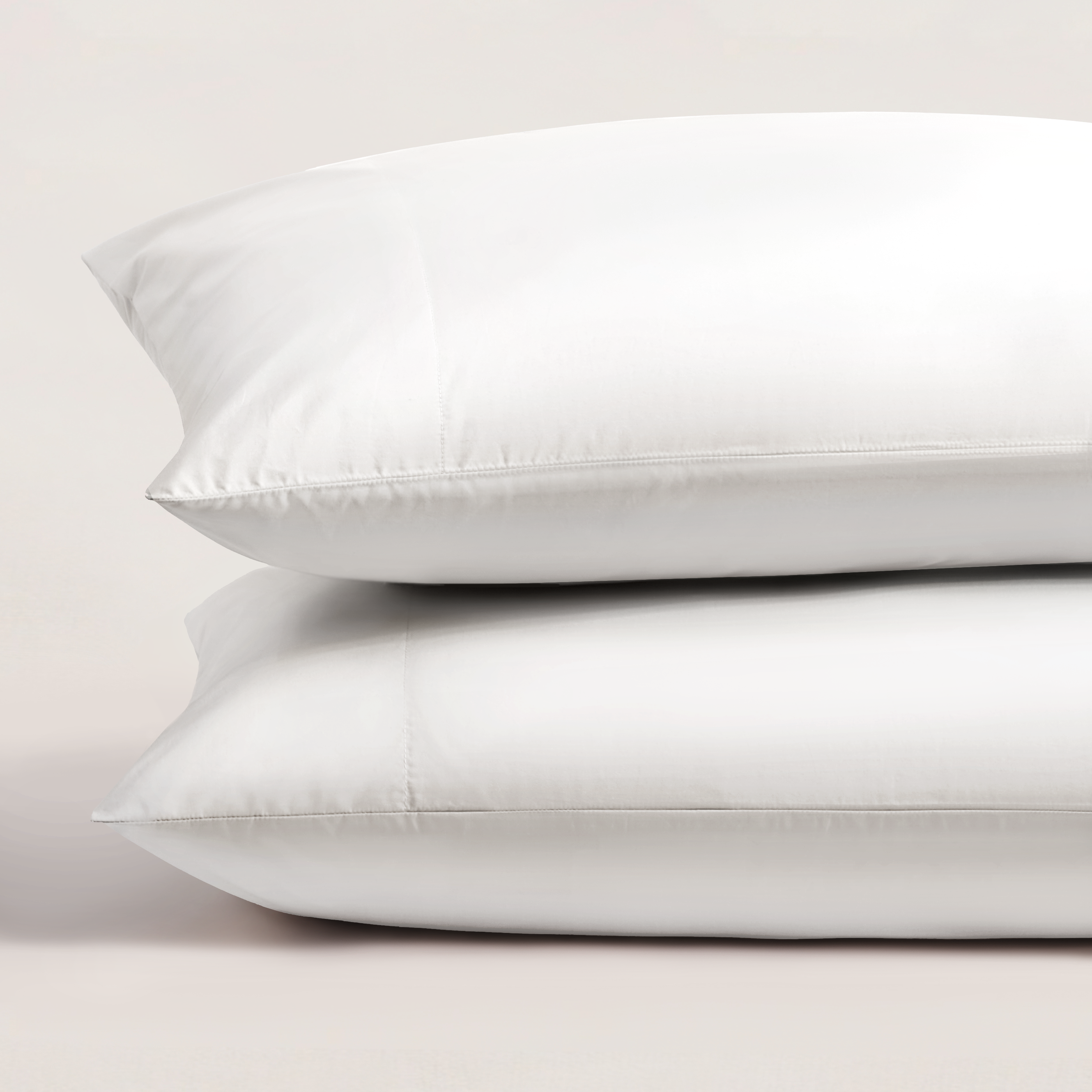 pure parima egyptian cotton ultra percale pillowcase set white