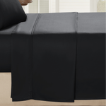 pure parima egyptian cotton yalda flat sheet black