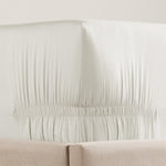 pure parima egyptian cotton adjustable sateen fitted sheet ivory