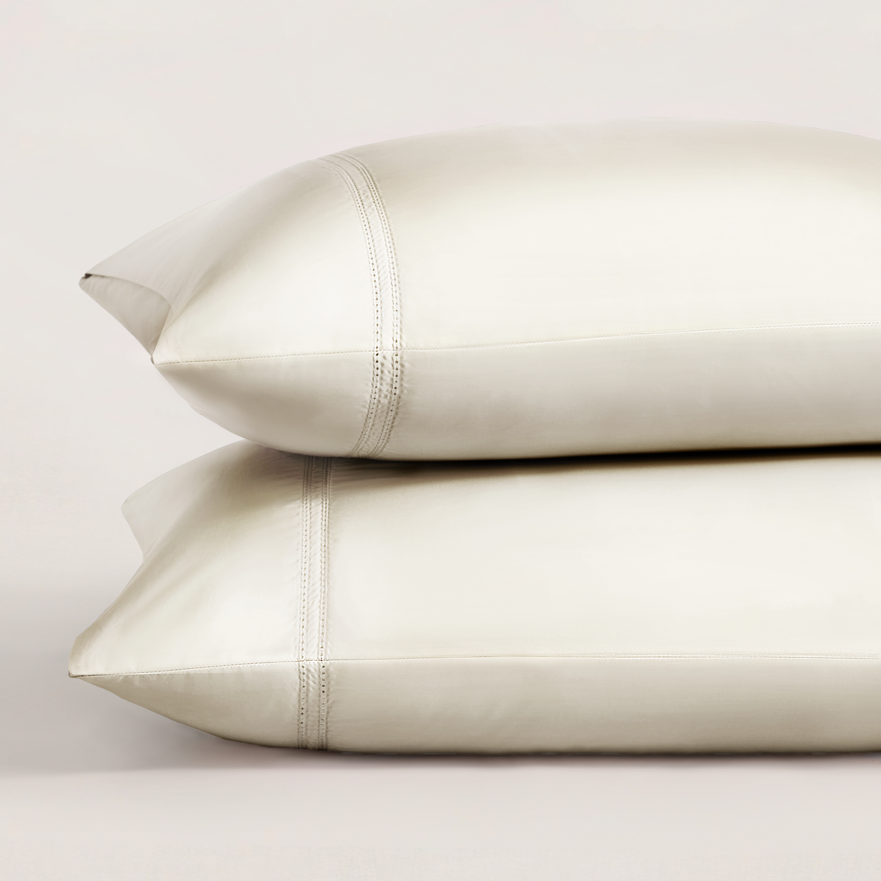 pure parima egyptian cotton yalda pillowcase set ivory