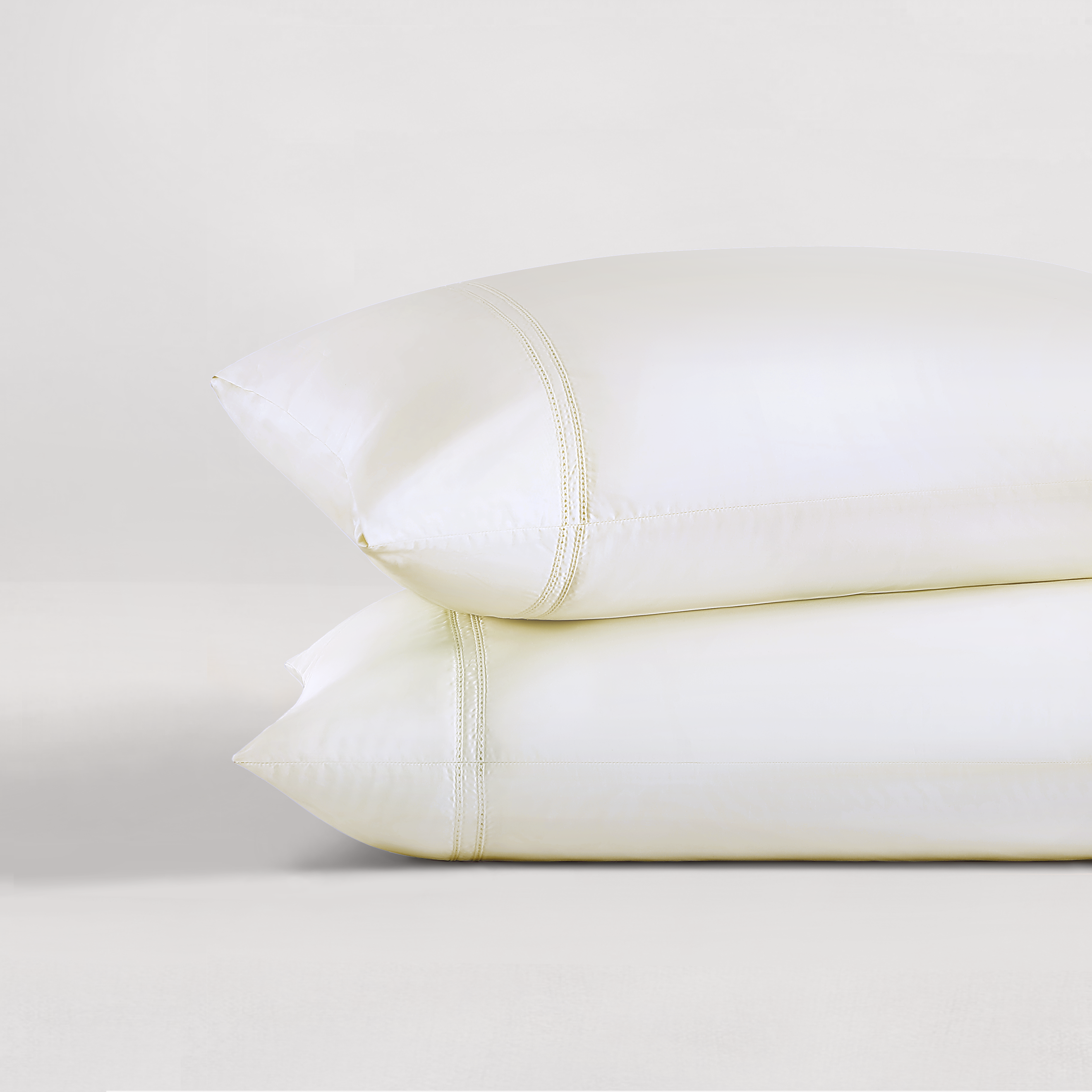 pure parima egyptian cotton yalda pillowcase ivory
