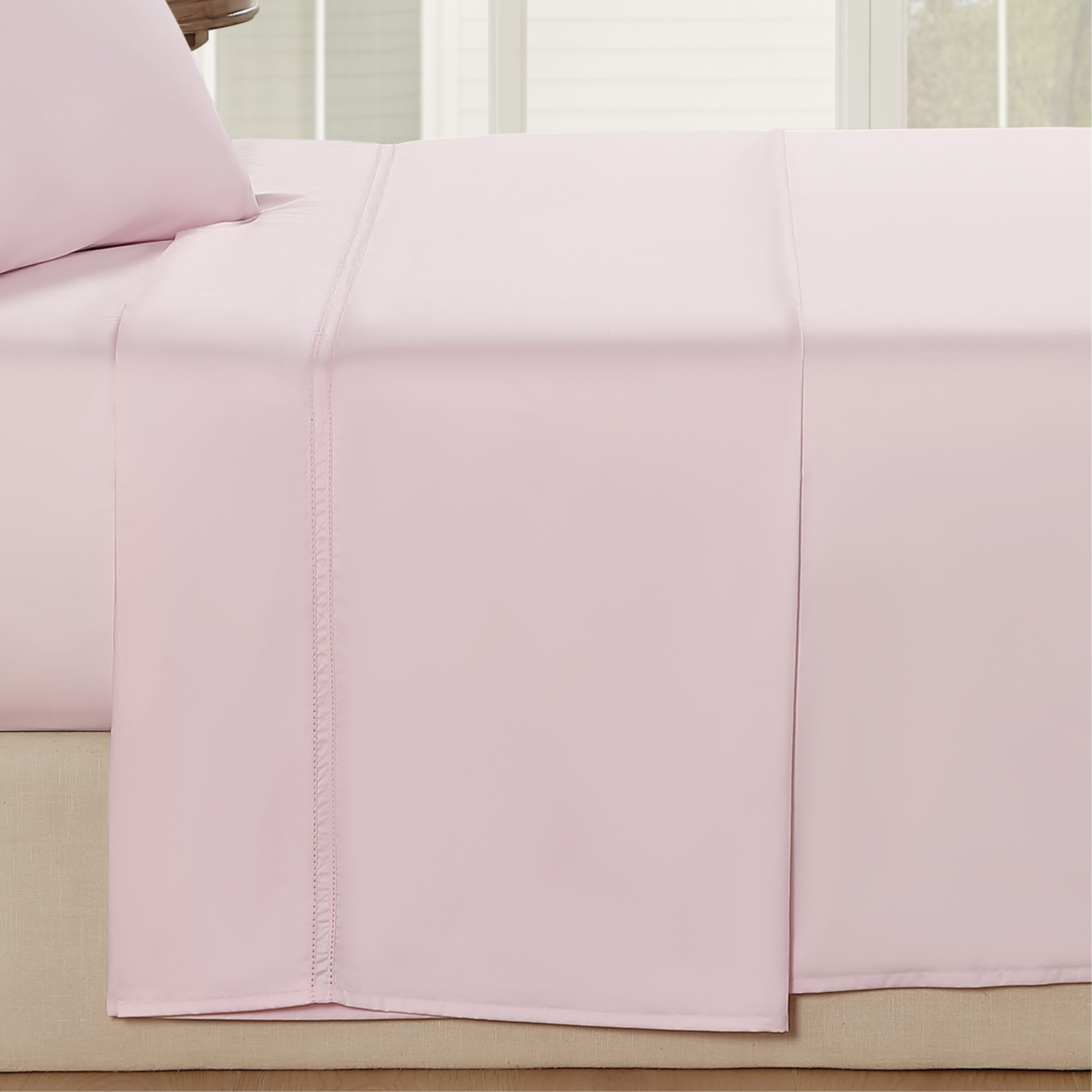 pure parima egyptian cotton yalda flat sheet pink