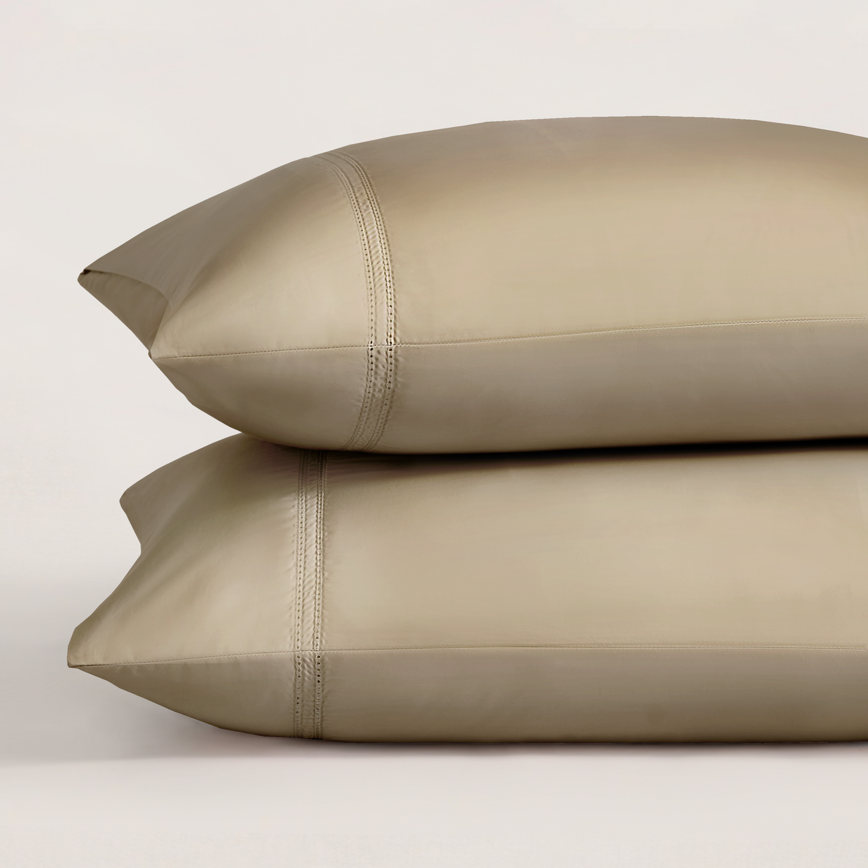 pure parima egyptian cotton yalda pillowcase set tan