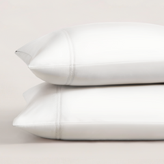 pure parima egyptian cotton yalda pillowcase set white