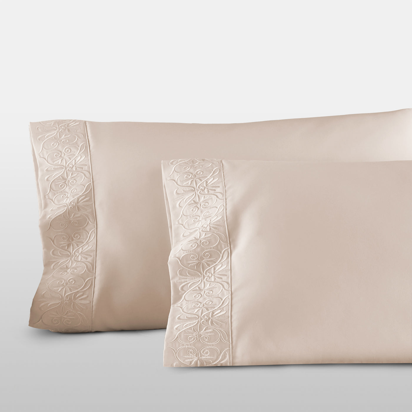 Pure Parima Egyptian Cotton Sheets Ariane Pillowcase Set#color_soft-peach