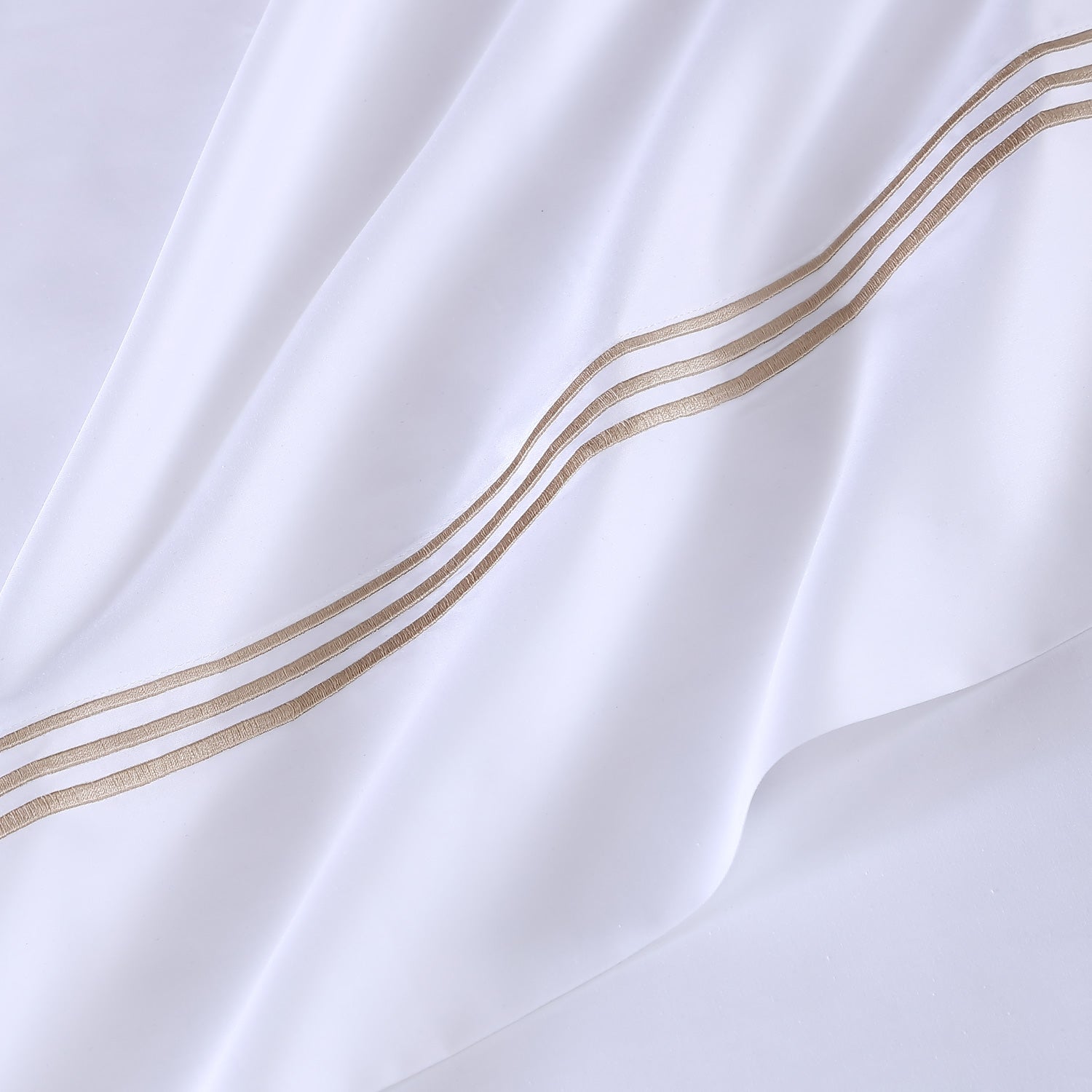 Pure Parima Egyptian Cotton Sheets Triple Luxe Sateen Sheet Set#color_gold