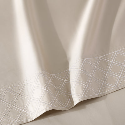 Pure Parima Egyptian Cotton Sheets Hira Sheet Set | 100% Giza Egyptian Cotton#color_tan