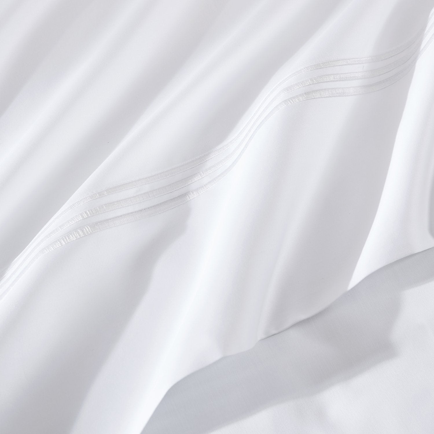 Pure Parima Egyptian Cotton Sheets Triple Luxe Sateen Sheet Set#color_arctic