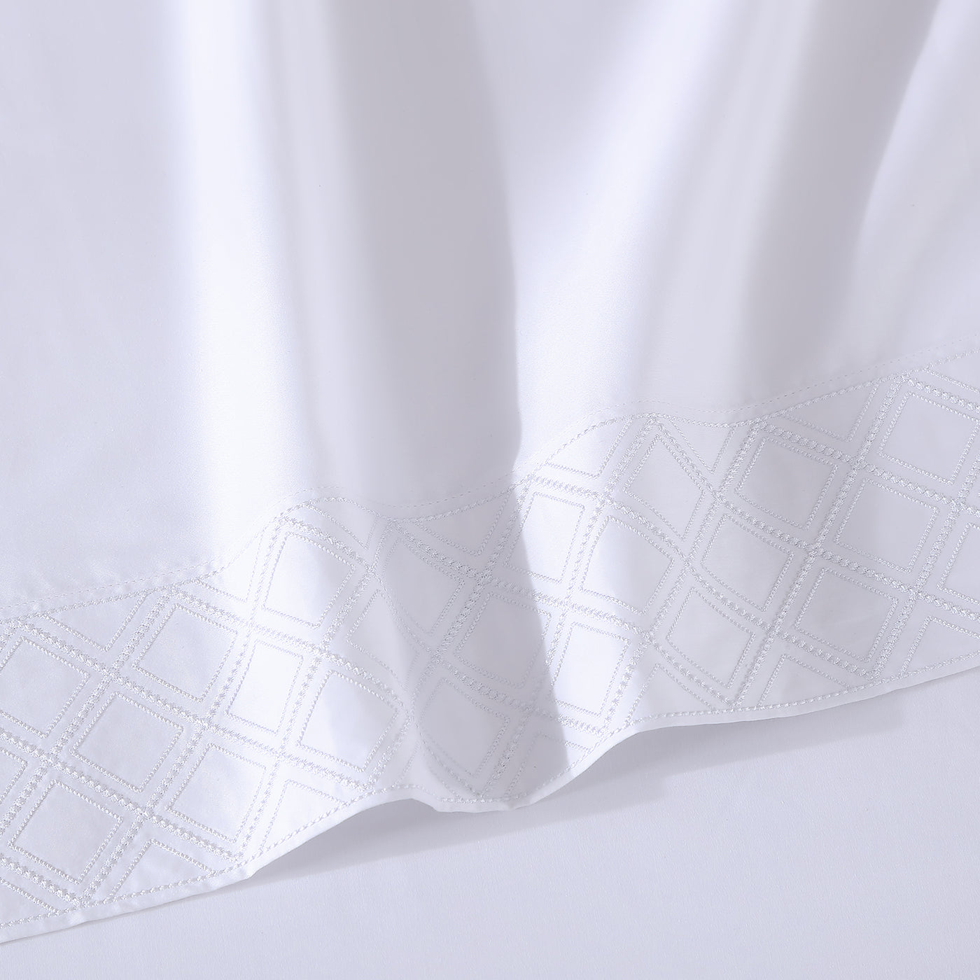 Pure Parima Egyptian Cotton Sheets Hira Sheet Set | 100% Giza Egyptian Cotton#color_white