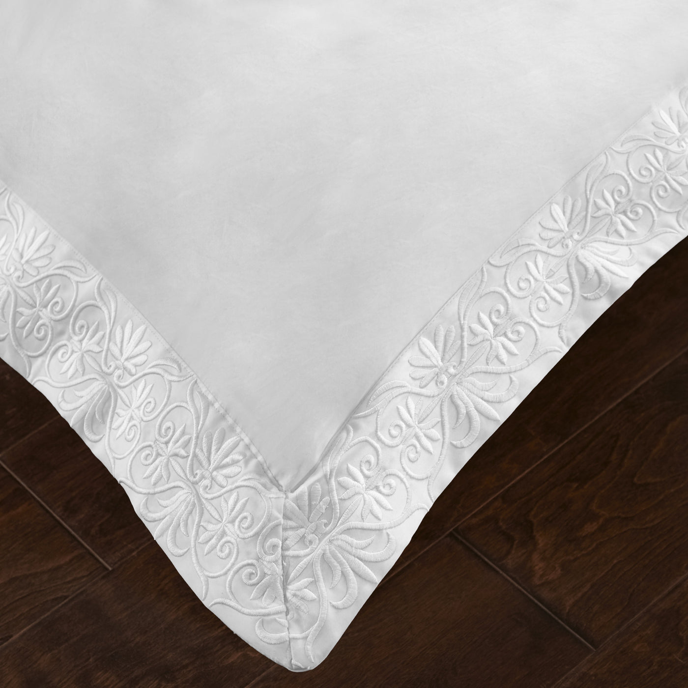 Pure Parima Egyptian Cotton Sheets Ariane Duvet Cover Set | 100% Giza Egyptian Cotton#color_white