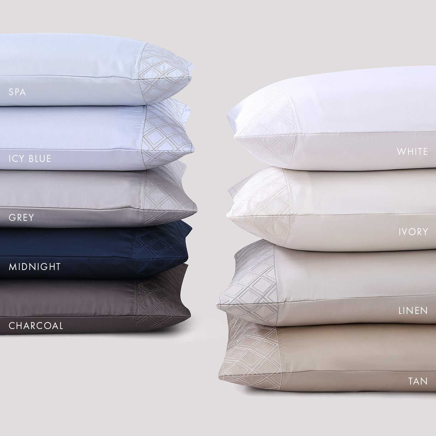 Pure Parima Egyptian Cotton Sheets Hira Pillowcase Set#color_charcoal
