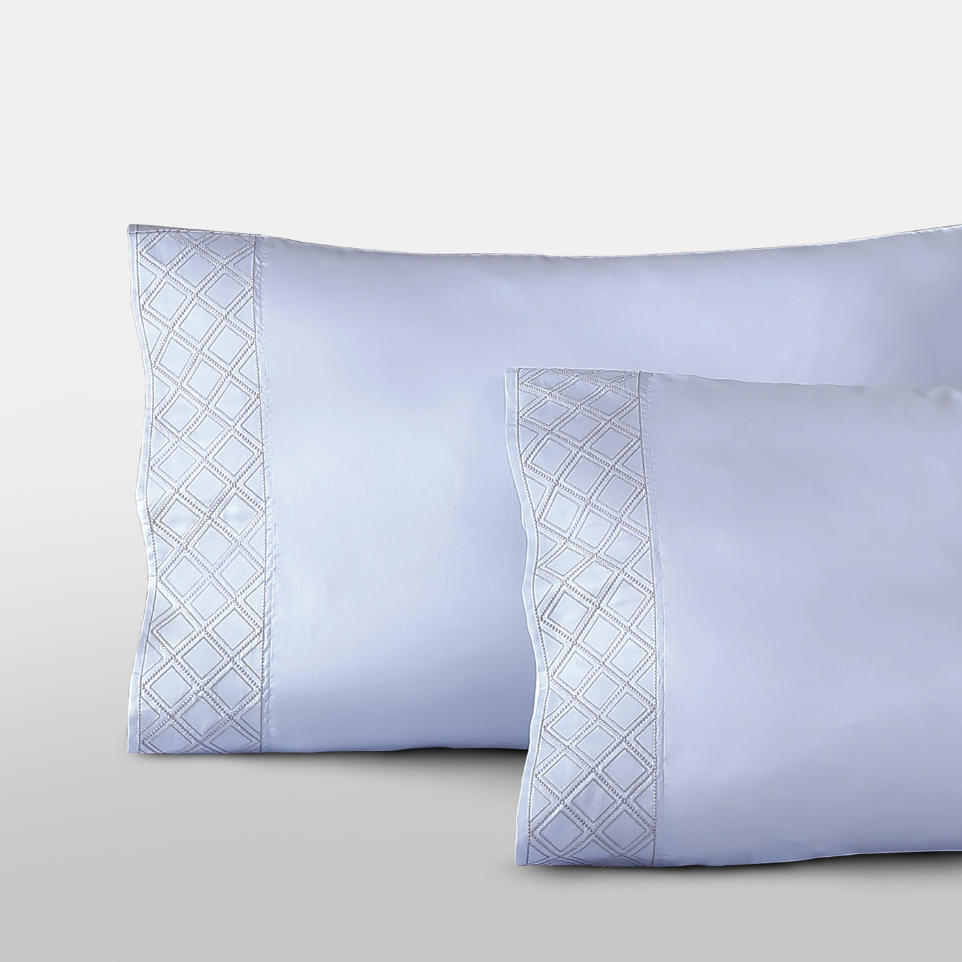 Pure Parima Egyptian Cotton Sheets Hira Pillowcase Set#color_icy-blue