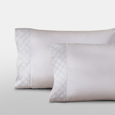 Pure Parima Egyptian Cotton Sheets Hira Pillowcase Set#color_linen