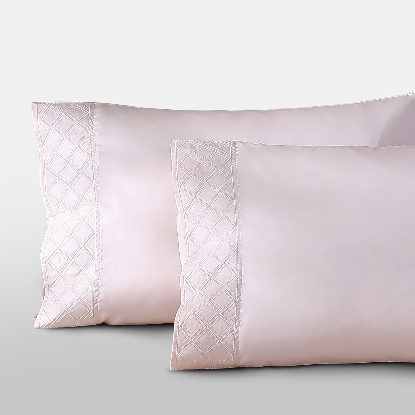 Pure Parima Egyptian Cotton Sheets Hira Pillowcase Set#color_soft-peach