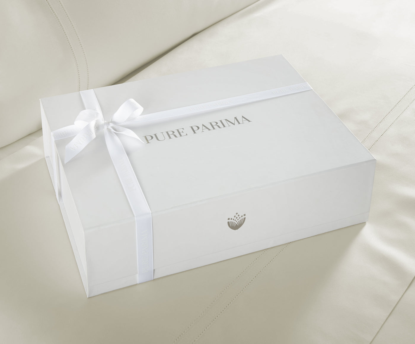 Pure Parima Egyptian Cotton Sheets Ariane Duvet Cover Set | 100% Giza Egyptian Cotton#color_ivory