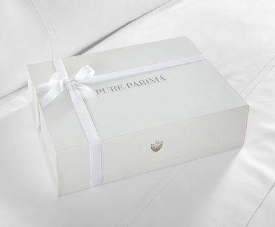 Pure Parima Egyptian Cotton Sheets Yalda Duvet Cover Set | 100% Giza Egyptian Cotton#color_white