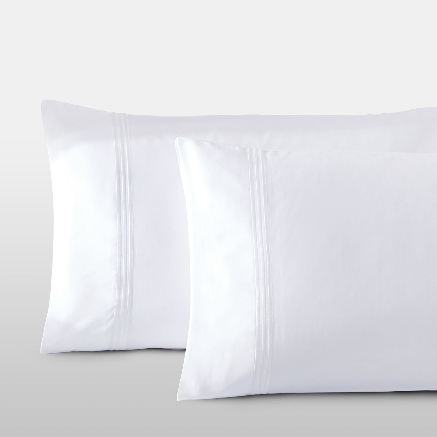 Pure Parima Egyptian Cotton Sheets Triple Luxe Sateen Pillowcase Set | Hotel Collection#color_arctic