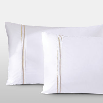 Pure Parima Egyptian Cotton Sheets Triple Luxe Sateen Pillowcase Set | Hotel Collection#color_gold