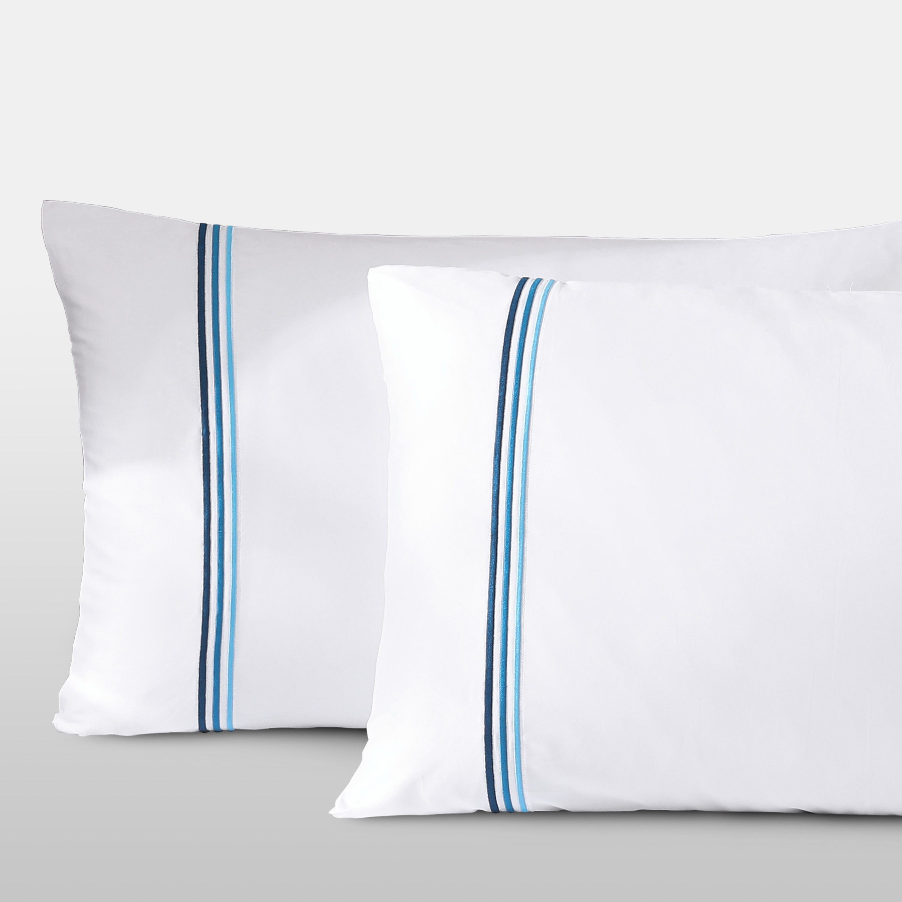 Pure Parima Egyptian Cotton Sheets Triple Luxe Sateen Pillowcase Set | Hotel Collection#color_teal