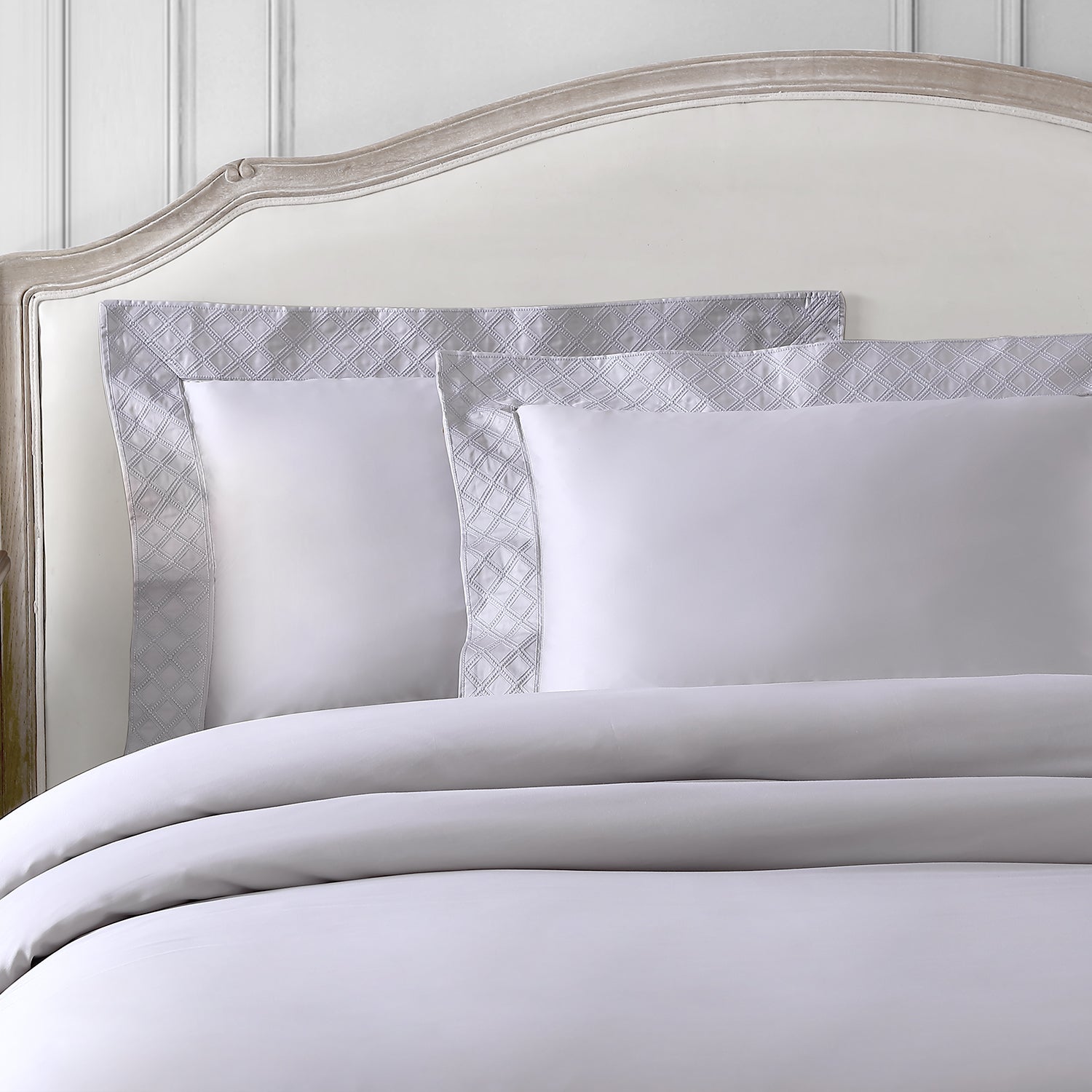 Pure Parima Egyptian Cotton Sheets Hira Duvet Cover Set | 100% Giza Egyptian Cotton#color_grey