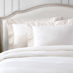Pure Parima Egyptian Cotton Sheets Hira Duvet Cover Set | 100% Giza Egyptian Cotton#color_ivory
