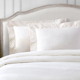 Pure Parima Egyptian Cotton Sheets Hira Duvet Cover Set | 100% Giza Egyptian Cotton#color_ivory
