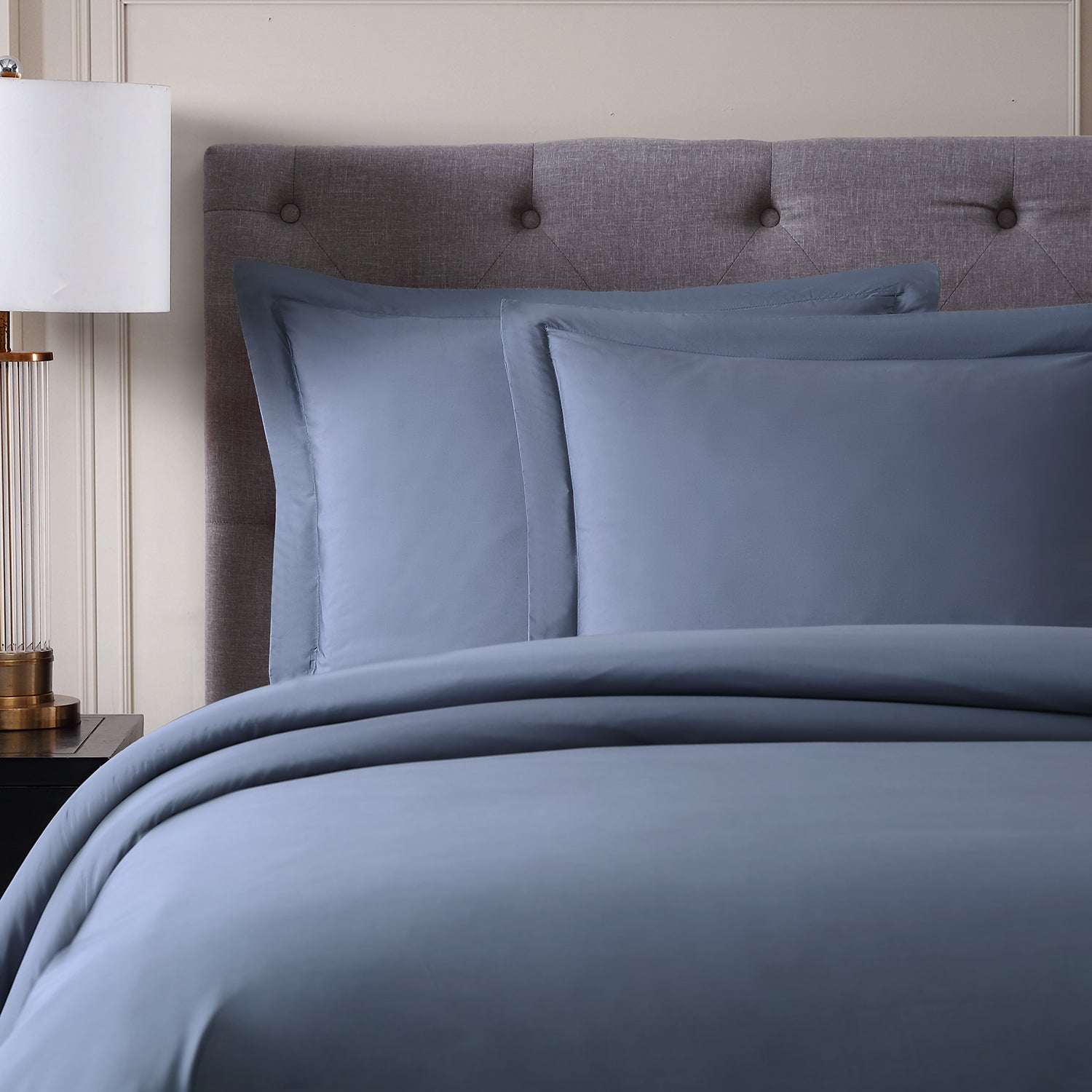 Pure Parima Egyptian Cotton Sheets Ultra Percale Duvet Cover Set#color_slate