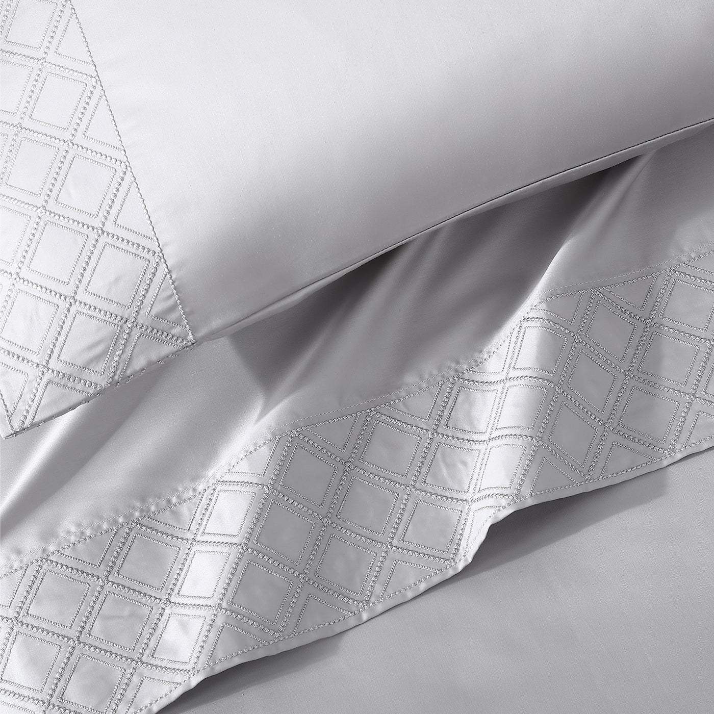 Pure Parima Egyptian Cotton Sheets Hira Sheet Set | 100% Giza Egyptian Cotton#color_grey