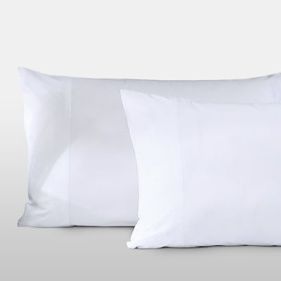 Pure Parima Egyptian Cotton Sheets Ultra Percale Pillowcase Set | Hotel Collection#color_white