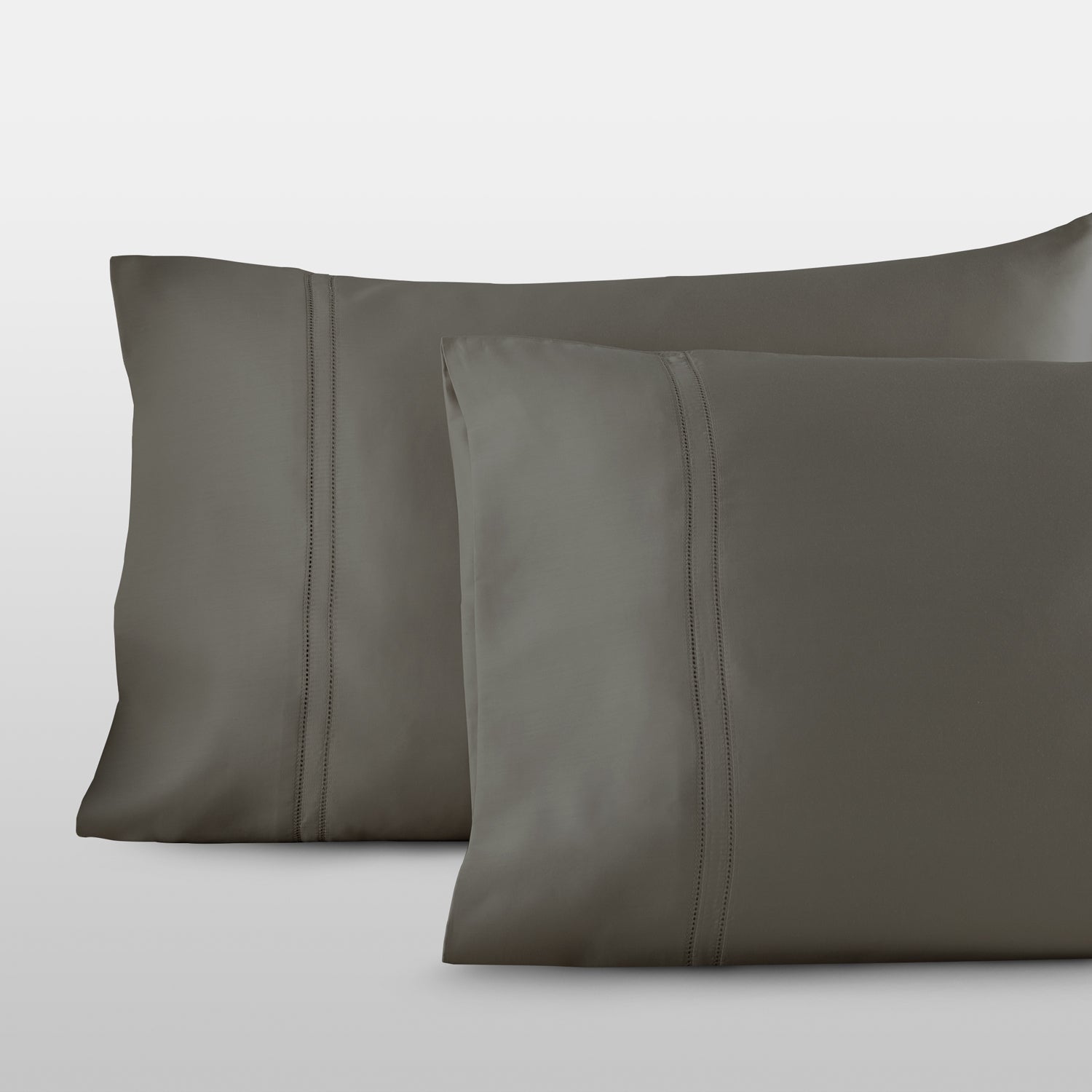 Pure Parima Egyptian Cotton Sheets Yalda Pillowcase Set#color_charcoal