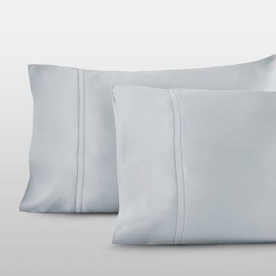 Pure Parima Egyptian Cotton Sheets Yalda Pillowcase Set#color_icy-blue