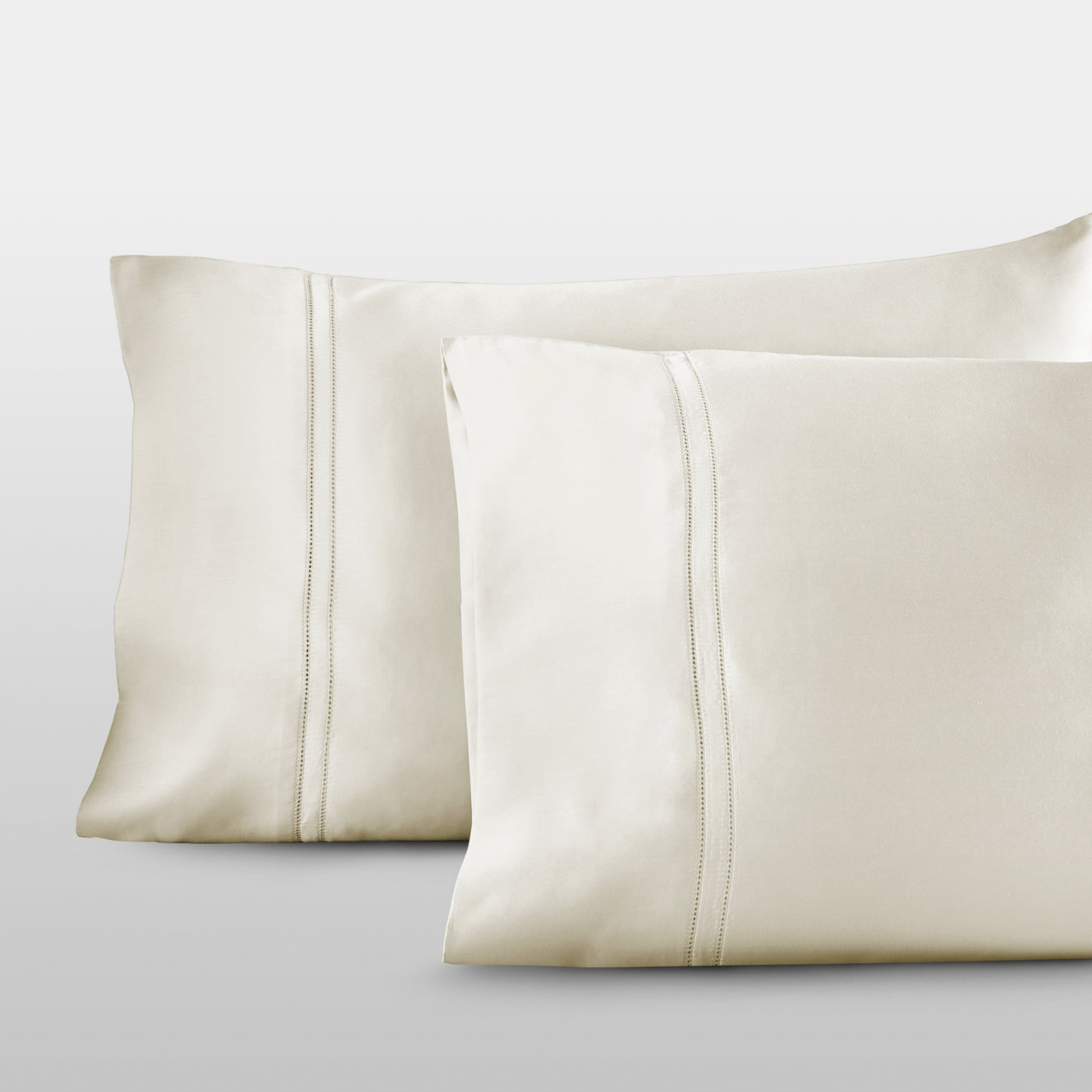 Pure Parima Egyptian Cotton Sheets Yalda Pillowcase Set#color_ivory