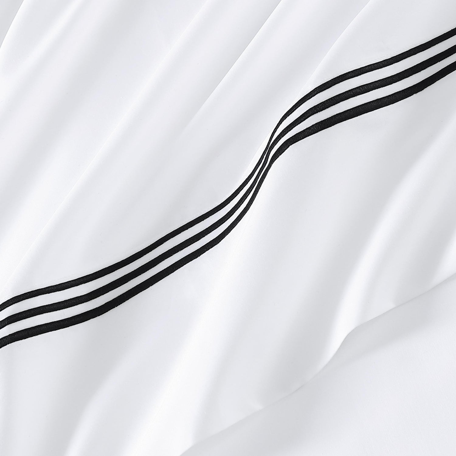 Pure Parima Egyptian Cotton Sheets Triple Luxe Sateen Sheet Set#color_black