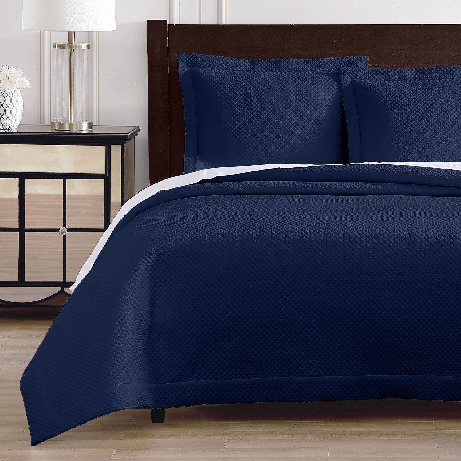 pure parima egyptian cotton diamond quilted coverlet#color_midnight