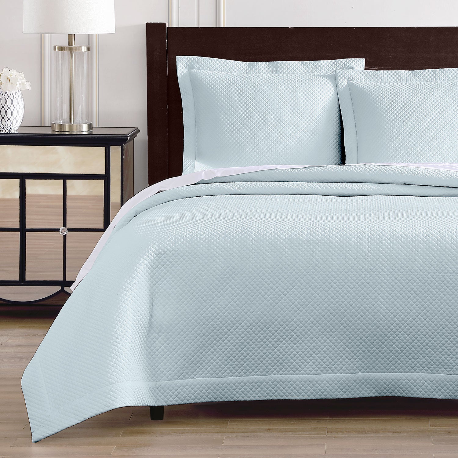 pure parima egyptian cotton diamond quilted coverlet#color_spa