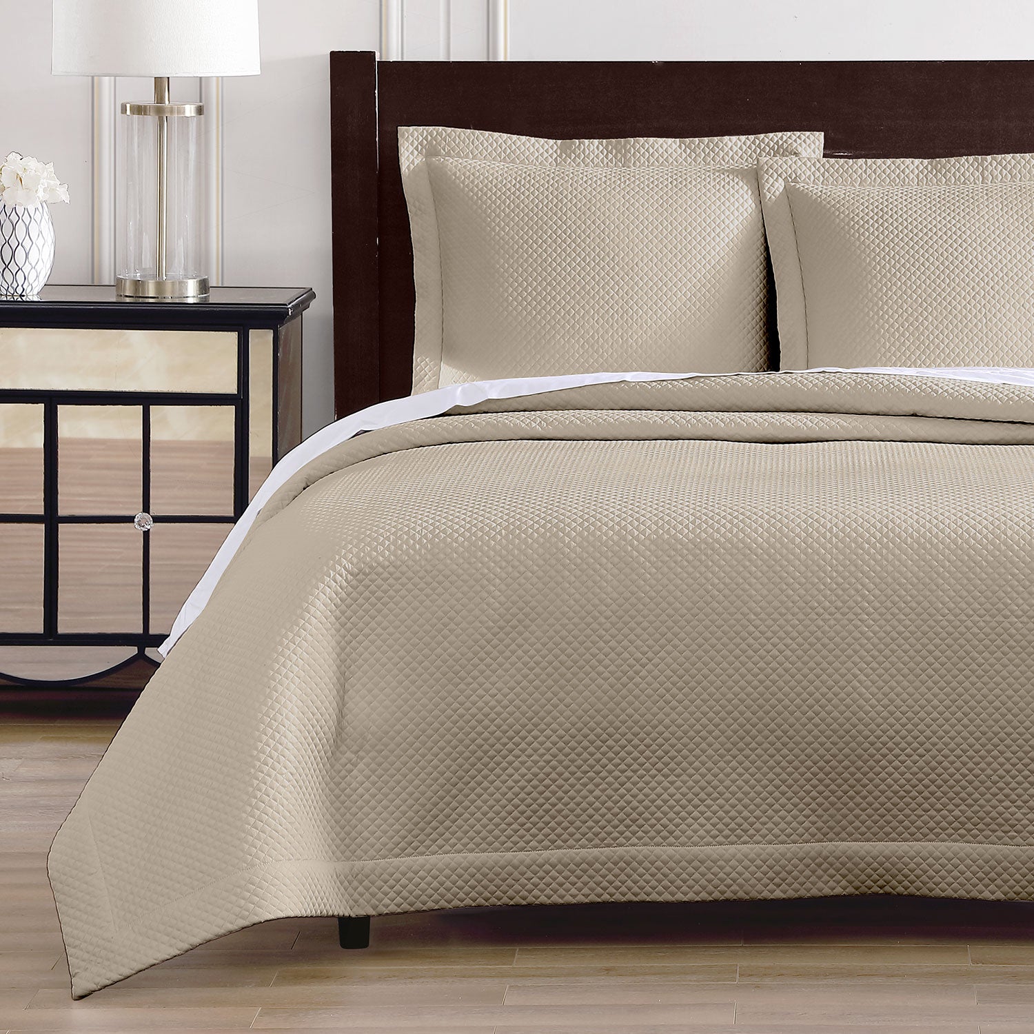 pure parima egyptian cotton diamond quilted coverlet#color_tan