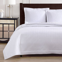 pure parima egyptian cotton diamond quilted coverlet#color_white
